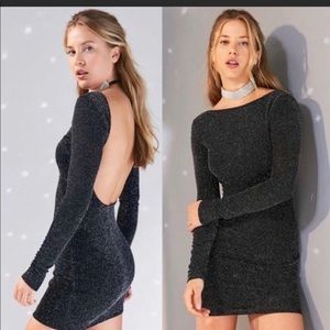 Silence and noise black sparkle dress